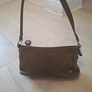 The Sak Chocolate Brown Knit Shoulder Bag
